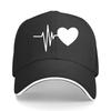 Cool Hippie Curved Brim Baseball Cap RoUnisextic Heart Rate Print Hat Snapback Hat For Casual Leisure Sandwich Baseball Cap