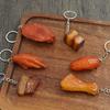 6 Pcs Chicken Wing Keyrings Decorative Keychain Car Key Chain Simulation Food Keychain Hanging Ornaments Bag Pendant