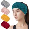 European & American Winter Plush Knit Sports Headband: Lined for Cold Protection Hair Accessory