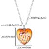 Hunter Girls Theme Heart-Shaped Pendant Necklace with Glass Cover—Exquisite Gift Jewelry