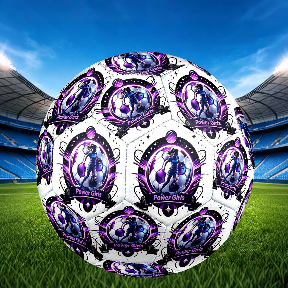 1pc Powerful Girls Soccer Size 5 Soccer Ball Professional Match Training Football Indoor &Outdoor Sports Ball Lightweight Durable c6568