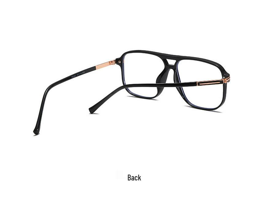 2025 TR90 Korean Style Large Frame Double Bridge Anti-Blue Light Eyeglasses with Plain Lenses - Model OZ 260.