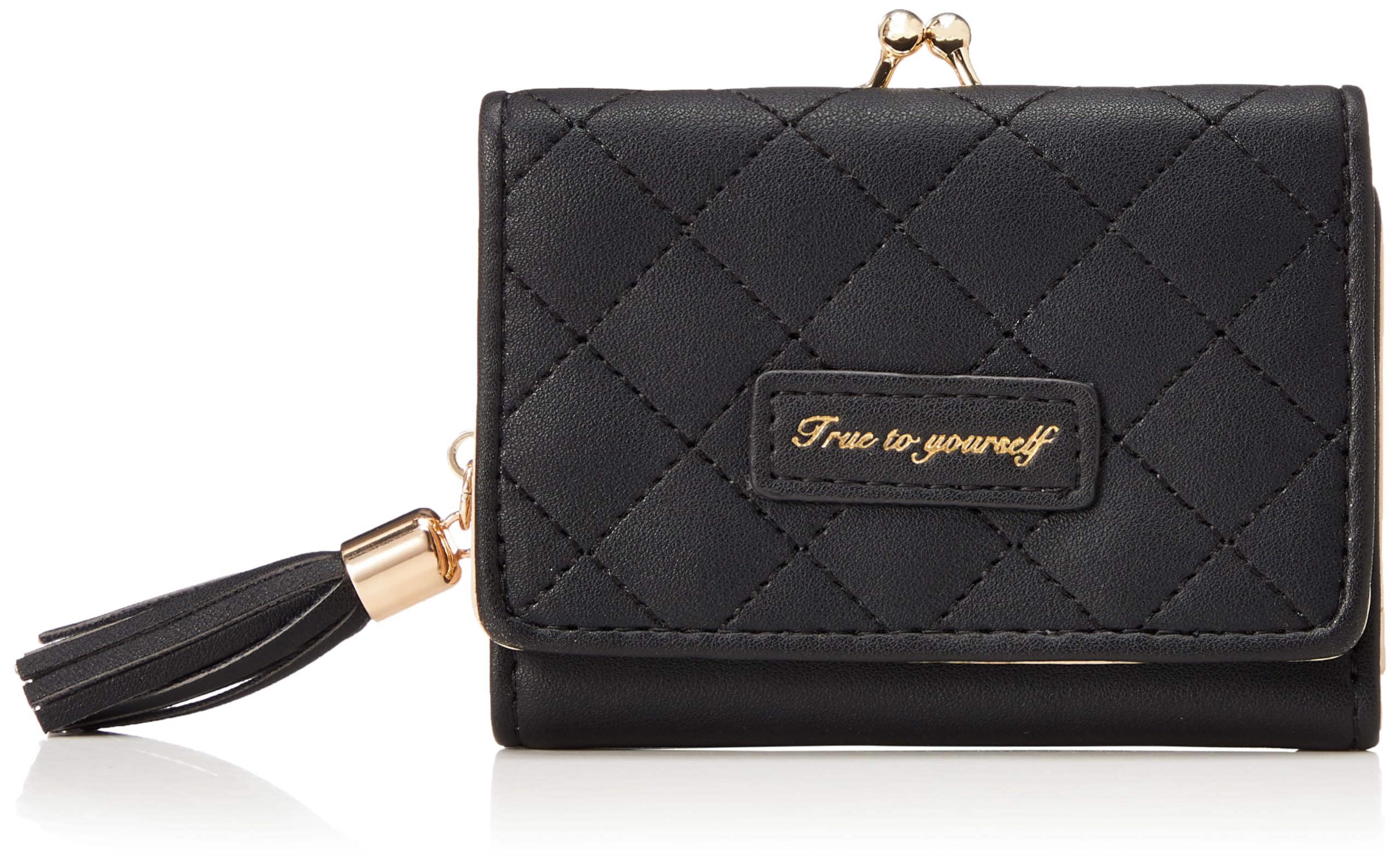 Женский стеганый трехскладной кошелек Aldi CAP109 с застежкой и кисточкой