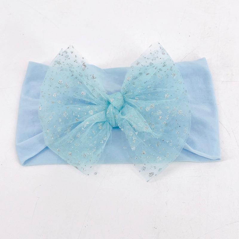 Baby hair accessories plain soft nylon bow headband children's headscarf jewelry children's hair accessories
