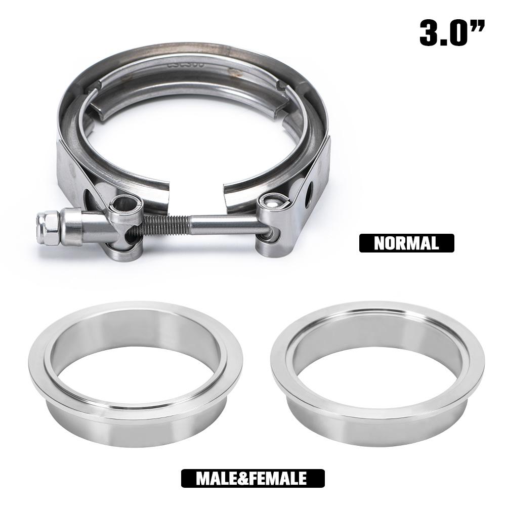 WLR - V Band Exhaust Clamp 2.5 inch 3 inch 63mm 76mm Exhaust Male And Female Flange Vband Clamp V-Band Muffler Clamp
