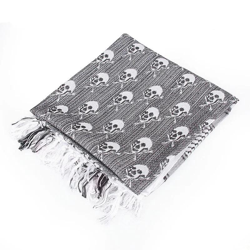Tactical Arab Shemagh Military Scarf Outdoor Hiking Army Desert Scarves Muslim Hijab For Men Women Windproof Scarf Cotton Skull