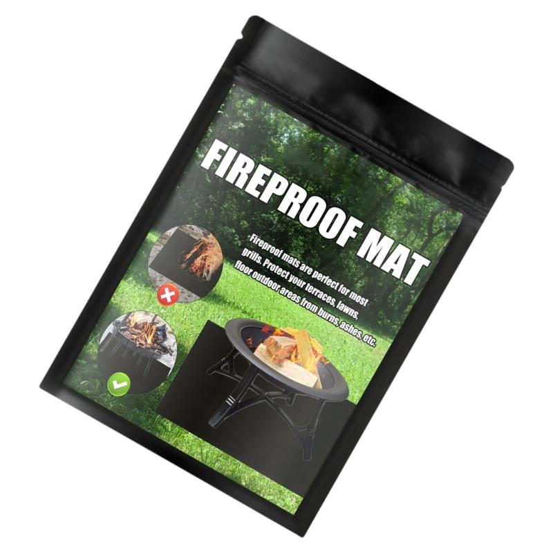 Extra Große Feuerfeste Terrassenschützer für BBQ-Grillen Wasserdichte Doppelseitige Grillmatte Übergröße Feuerfeste Matte