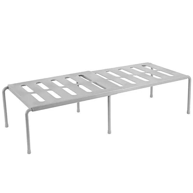 1PC Kitchen Shelf Cabinets Multifunctional Space Saving Stackable Sliding Rack Retractable Plastic Tableware 2 Colors