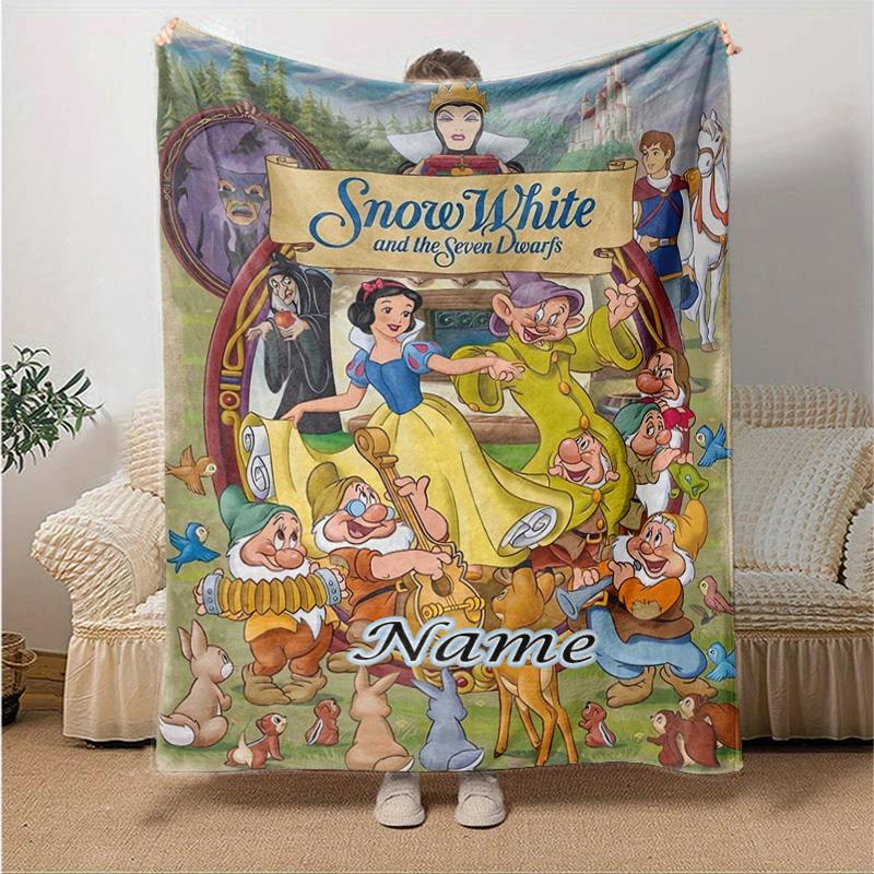 Custom 1pc Snow White's Royal Adventure Blanket, Soft And Comfortable Blanket, Casual Warm, Camping Travel Blanket, Good Birthday Gift Q90813