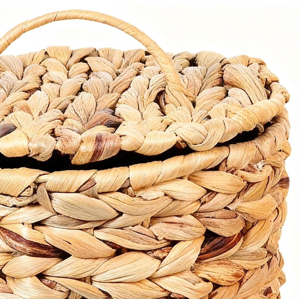 Decorative Trash Can Gourd Grass Rustic Home Decor Rustic Kitchen Trash Can With Lid For Kitchen Bedroom Bathroom Living Room