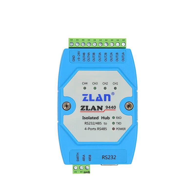ZLAN RS485 Hub, Repeater & Isolator with RS232 Conversion