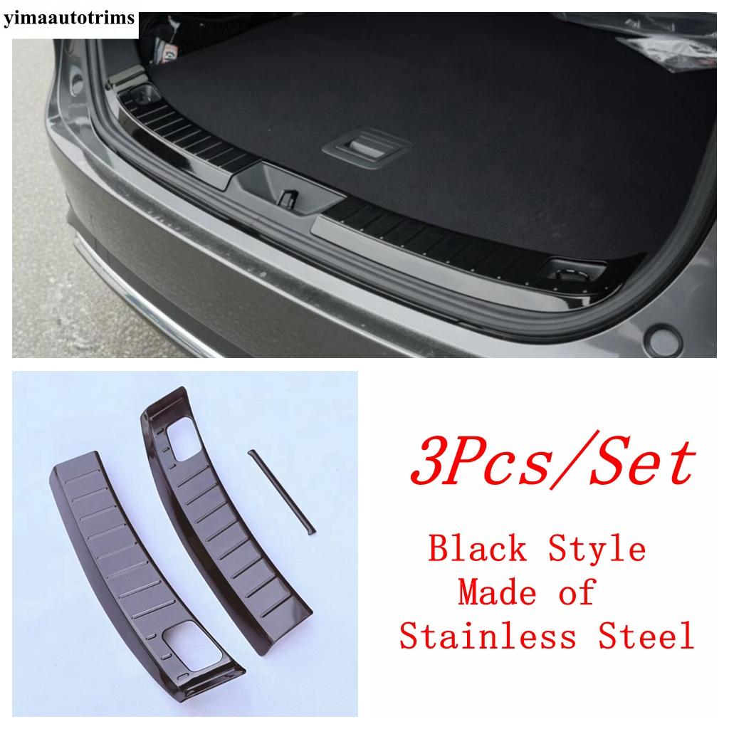 Car Rear Bumper Door Sill Trunk Tread Plate Panel Cover Trim For Mazda CX-70 CX-80 CX-90 2025 2026 Stainless Steel Accessories
