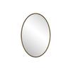 Miroir ovale rétro en fer forgé, effet antique, à accrocher au mur, adapté à la salle de bain, la chambre à coucher, le salon (doré)