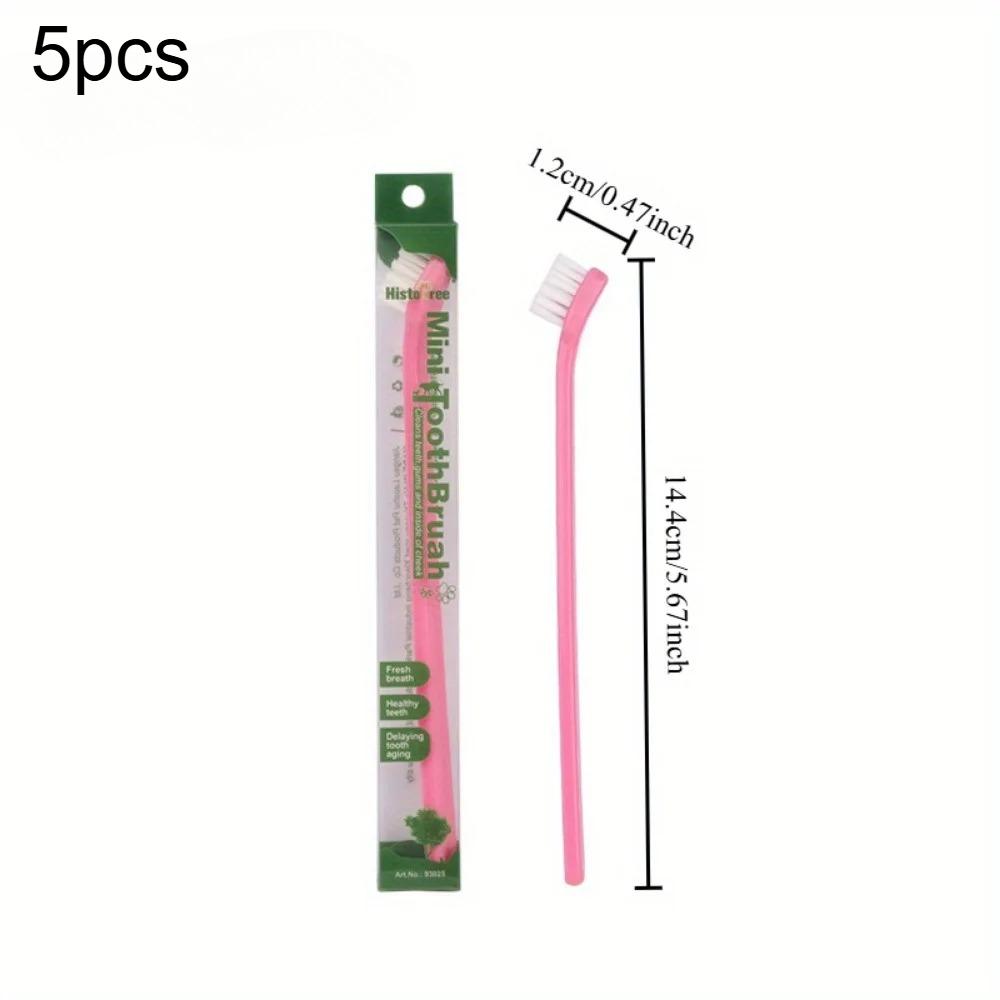 5pcs Single Head Cat Toothbrush Pet Toothbrush Cat Oral Cleaning Toothbrush Pet Supplies Toothbrushes with Small Round Head 5pcs