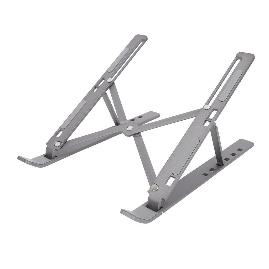 Laptop Desk Stand Aluminum Alloy 6 Heights Lightweight Non Slip Foldable Laptop Holder Mount for 10 to 15.6in Computer
