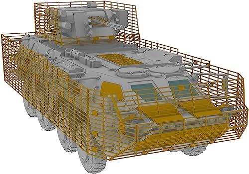 IBG 1/72 Ukrainian Army BTR-4E Wheeled Armored Vehicle with Slat Armor Plastic Model Kit PB72118