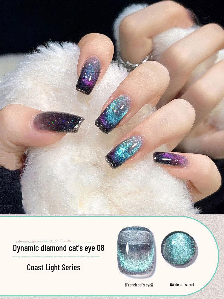 

2024 Crystal Cat s Eye Nail Polish - New Ice Glass Beads, Transparent & Whitening Effect
