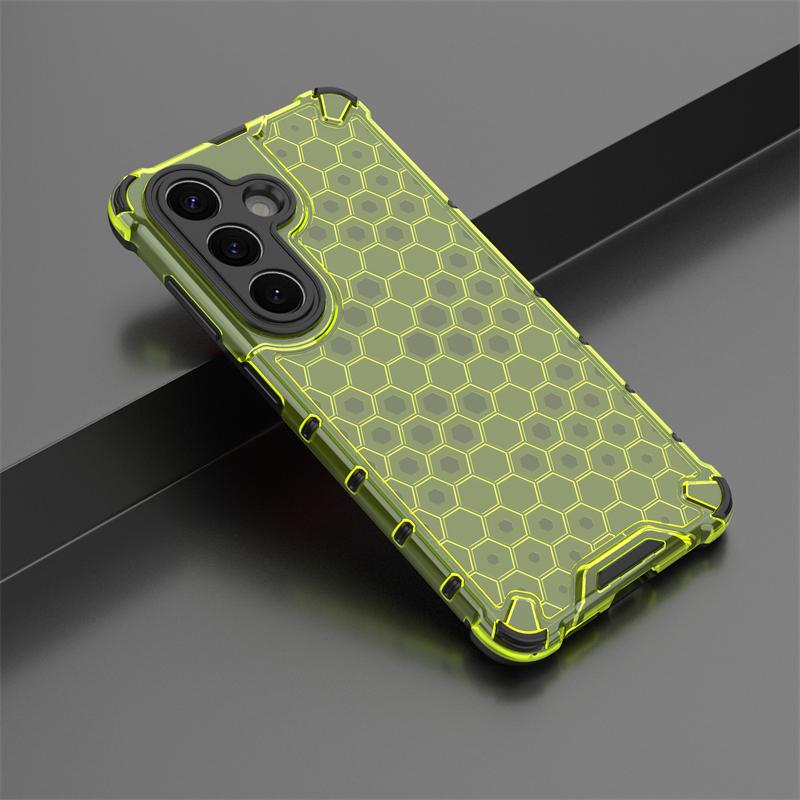 Transparent Phone Case For Samsung Galaxy S26 Honeycomb Armor Back Case For Samsung S26Plus S26 Ultra Cover For Samsung S26 Case