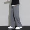 Spring Autumn Men's Clothing Drapey Wide-leg Pants Loose Sports Pants Trendy Straight-leg Casual Trousers