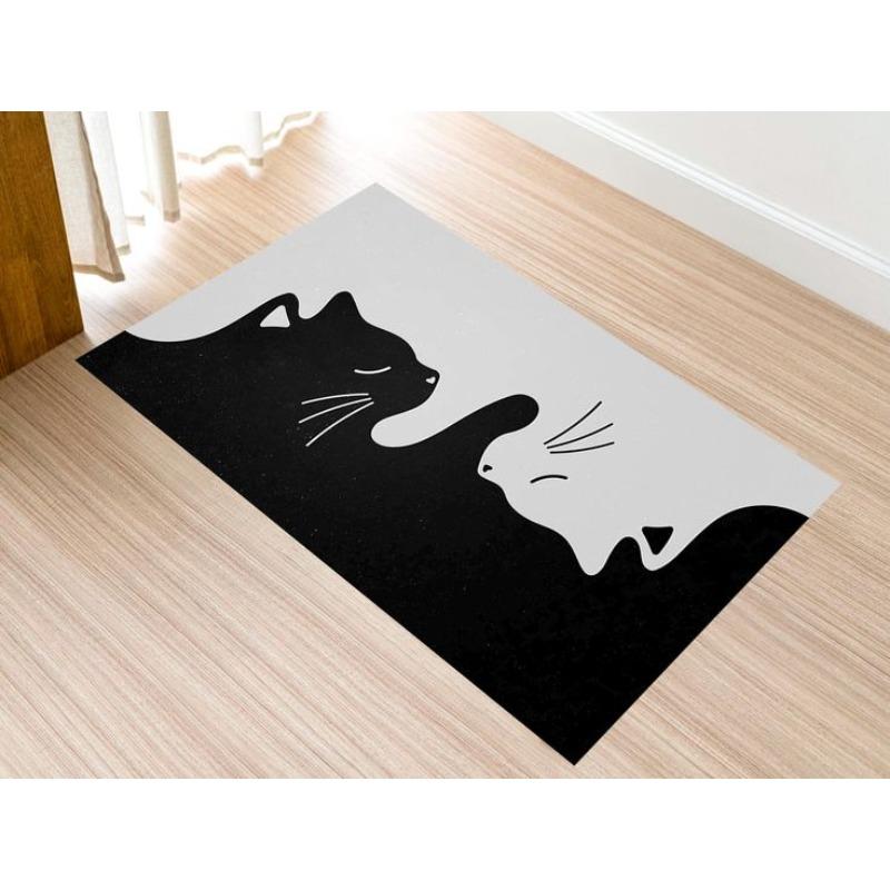 Tappetino Benvenuto Gatto Nero Tappetino Benvenuto Gatti Tappetino Esterno Interno Gatti Tappeto Gatto Vintage Decorazione Gatto Halloween Tappeto Gatto Nero Decorazione Ingresso Animale