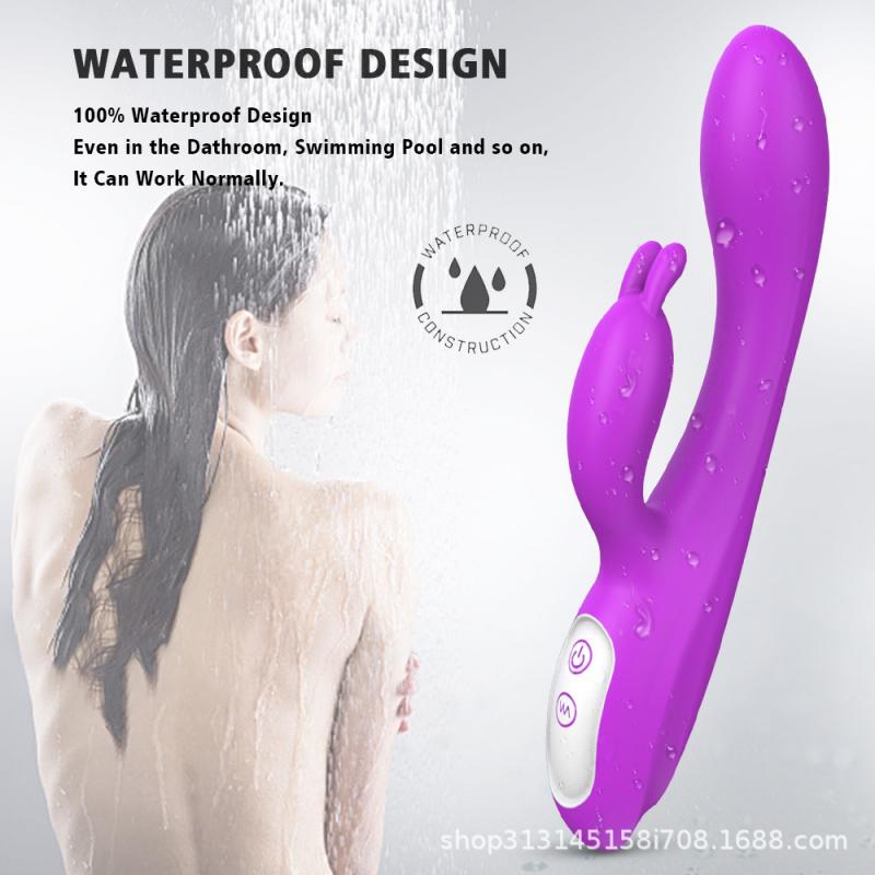 G Spot Couple Vibrator with Heating Function Clitoris G-spot Stimulation Waterproof Dildo with Vibrations Dual Motor Stimulator for Women Couple Fun