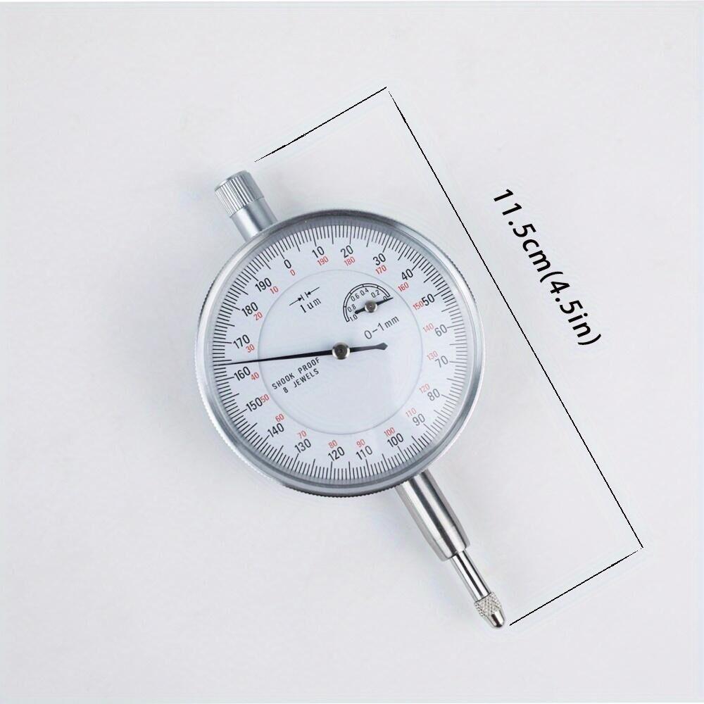 Range 0-1mm High Accuracy 0.001mm Earthquake-proof Mechanical Pointer Dial Gauge 8 Diamonds Neutral Unmarked Dial Indicator