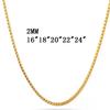 Korean Style 2MM Box Chain Necklace - Women's Simple Clavicle Chain, No Pendant, Short Necklace