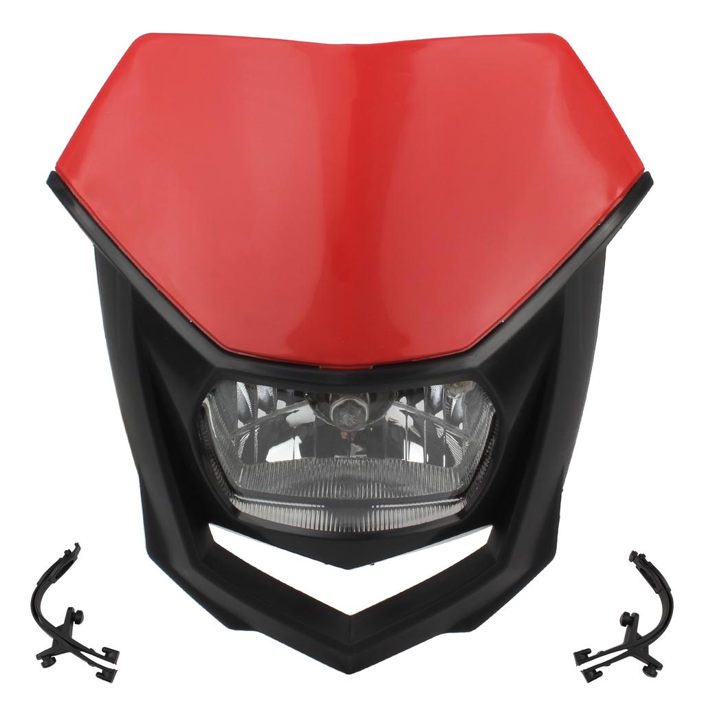 Motorcycle Dirt Bike Halogen Headlight Plate For Honda Kawasaki Yamaha Moto Universal Accessories Head Light Enduro Headlamp