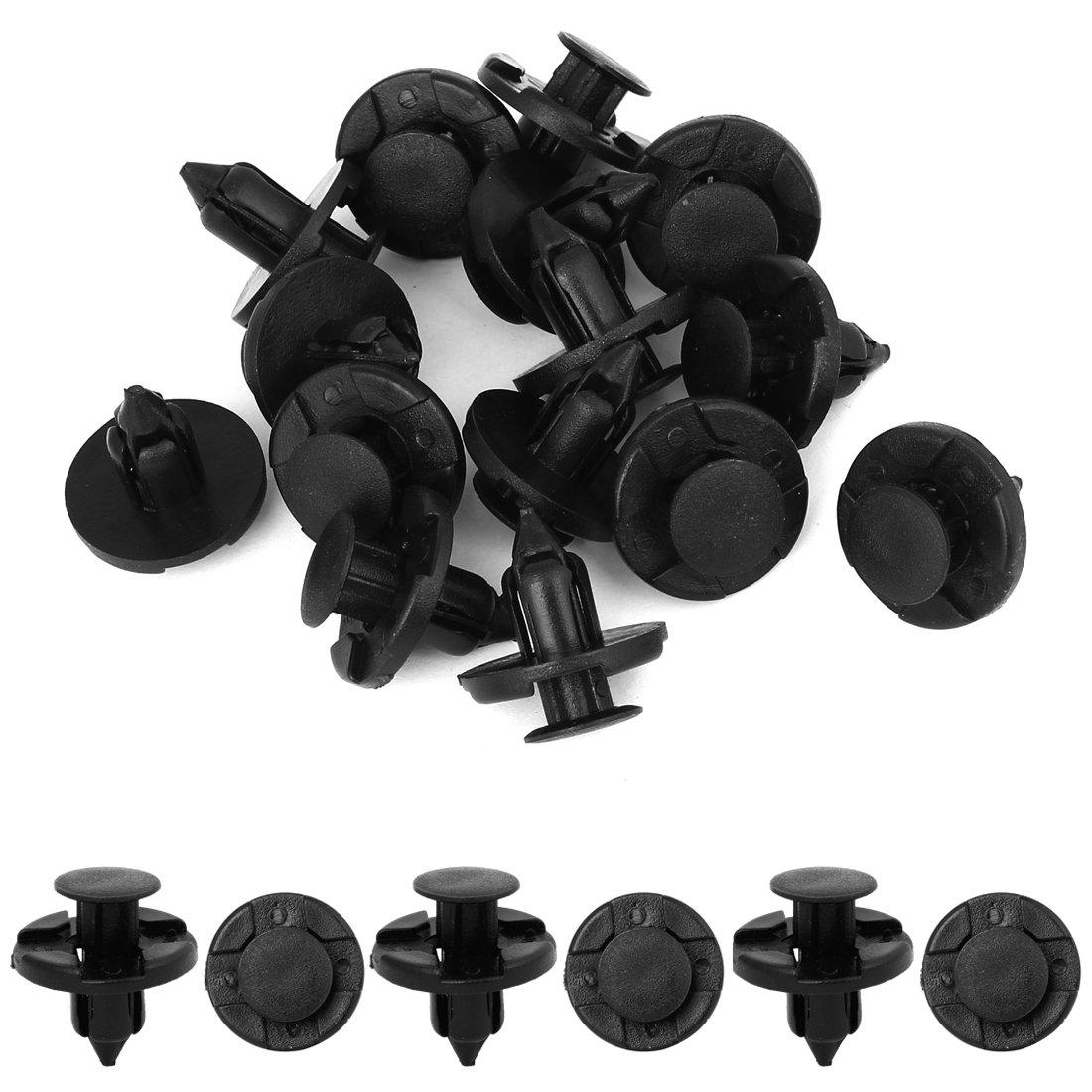 

uxcell Retainer Clip Plastic Drive Rivet Flap Bumper Push Clip 8mm Hole Fit Nissan 15 15pcs чёрный
