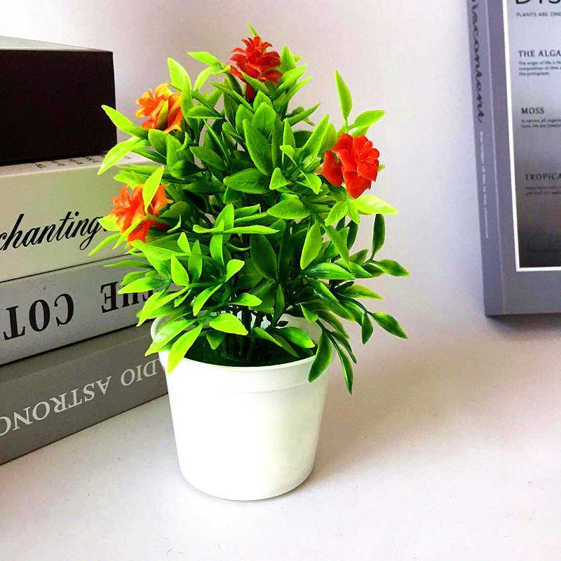 Rose Mini Flower Potted Home Decoration Ornaments For Tabletop Gift Decor