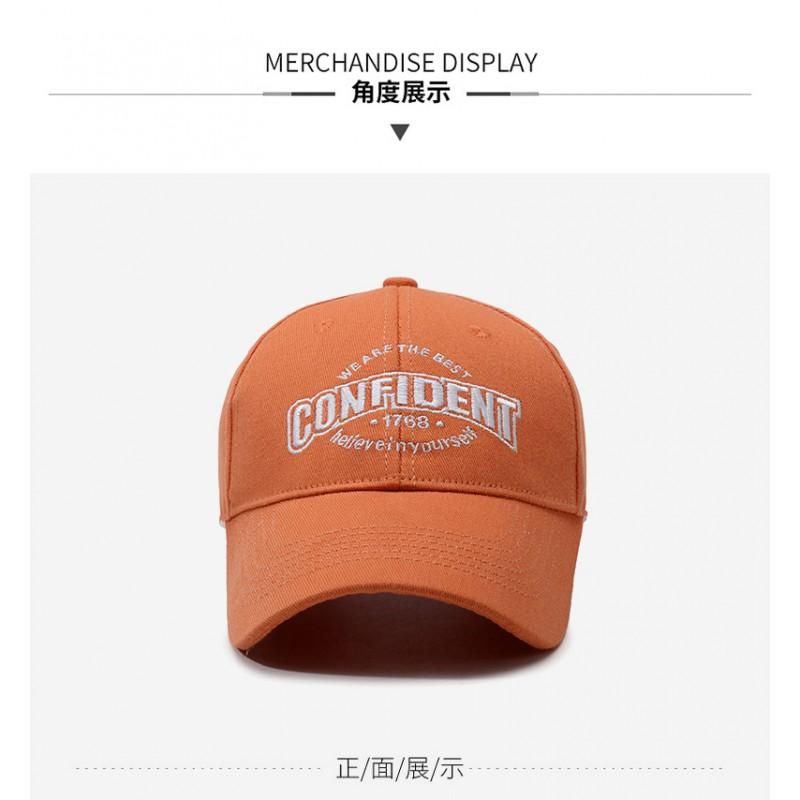 Unisex Cotton Baseball Cap With Embroidered Letters - Short Brim Sun Hat Outdoor Casual Wear
