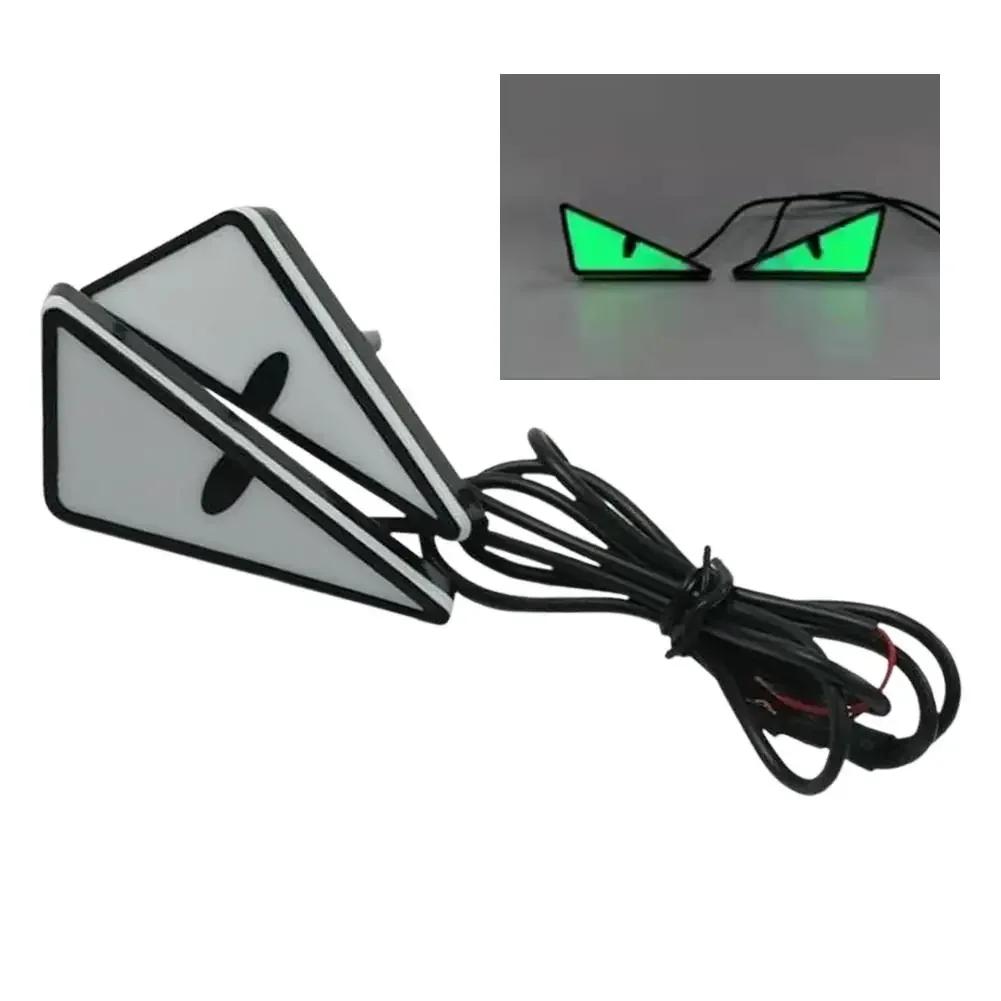 2pcs LED Devil's Eye License Plate Light Headlight For Car Motorcycl Universal Modified Decoration Single Light Car Accessories