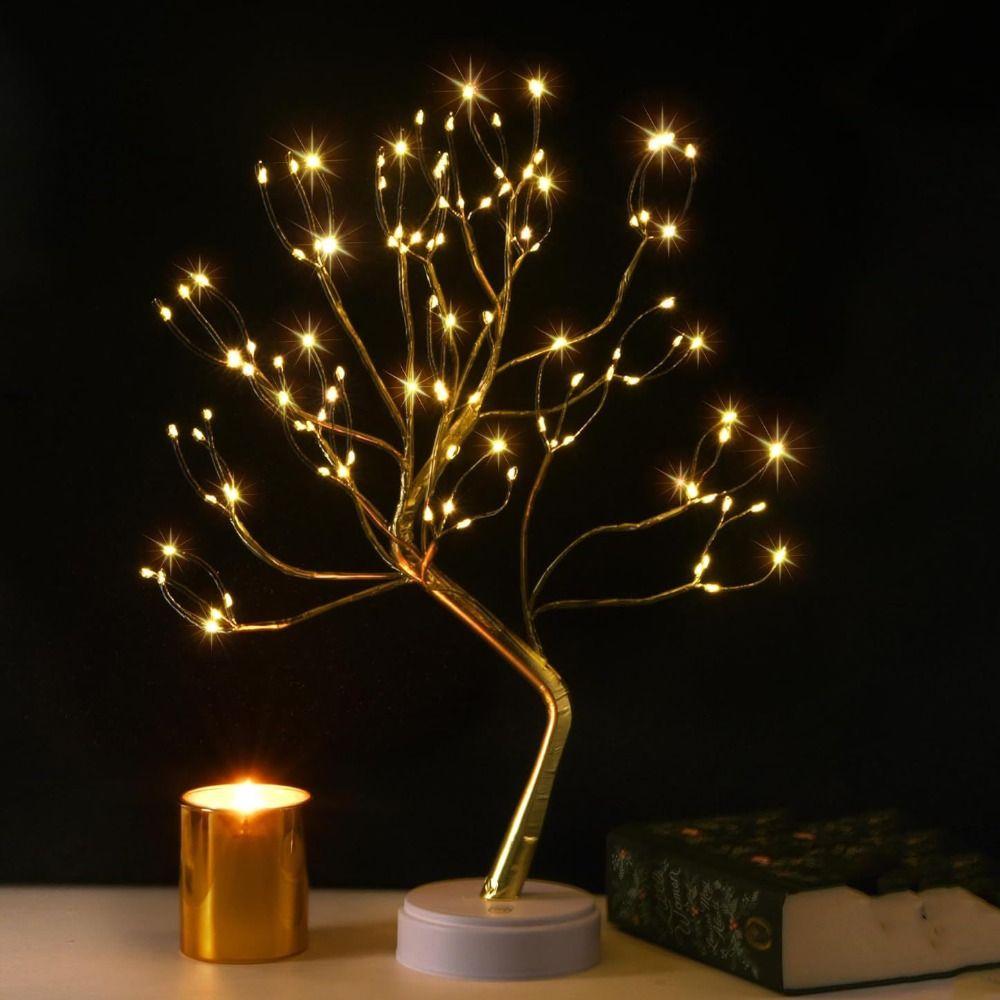 USB Powered Pearl Tree Lamp 108 Leds Atmosphere Light Home Decor Bonsai Tree Night Light  Tabletop