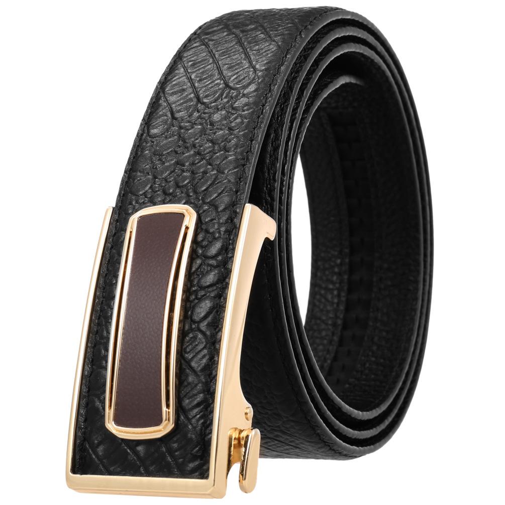 Ceinture tendance en cuir de vachette pleine fleur, boucle intérieure ceinture homme Ly36-23018-5