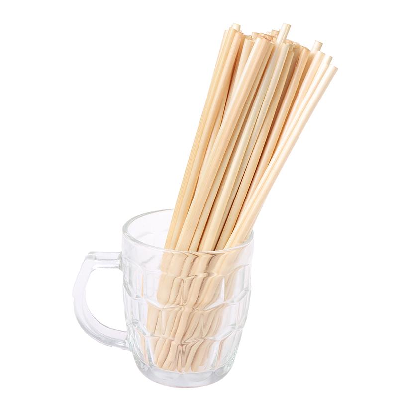 100Pcs/Set Natural Wheat Straw Biodegradable Straws Portable Drinking Straw
