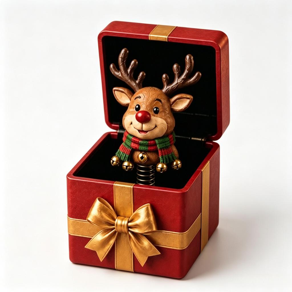 Weihnachts-Magie Pop-Up Geschenkbox, Überraschungs-Explosionsbox für Weihnachtsgeschenk, Rot, 1 Packung