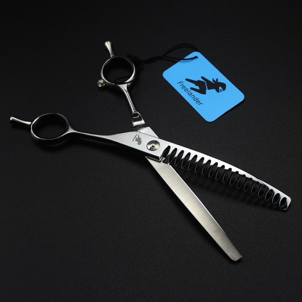 7.0 inch dense teeth, fishbone teeth, pet grooming scissors, tooth scissors, curved scissors, pet trimming scissors, thin scissors