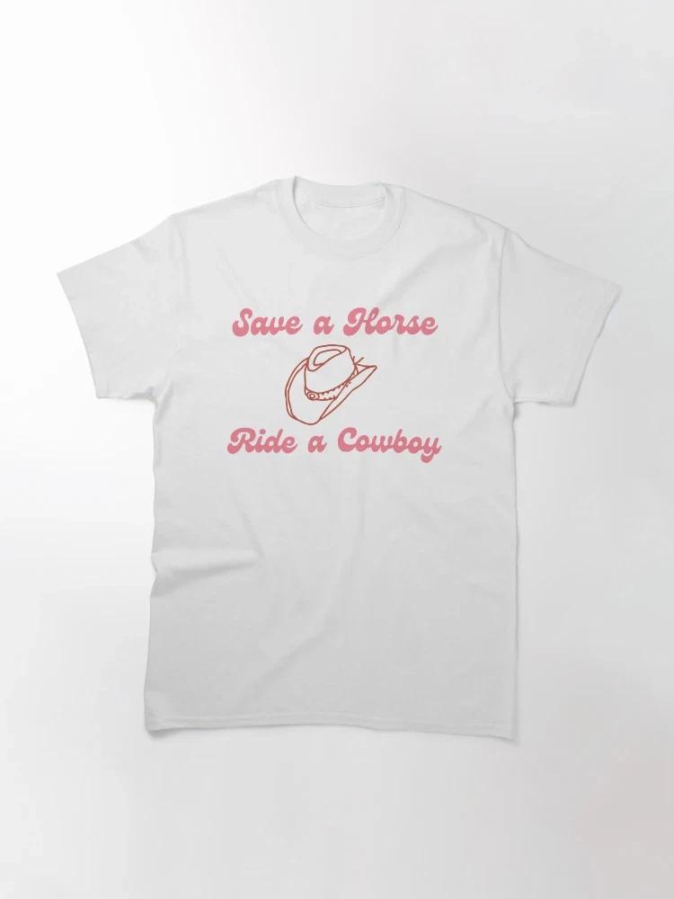 Save A Horse Ride A Cooy Pink And Peach Graphic With Cute Cooy Hat TShirt S