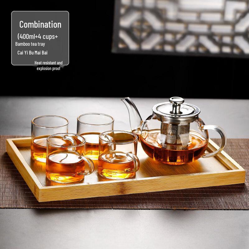 ZISIZ Heat-Resistant Glass Tea Kettle