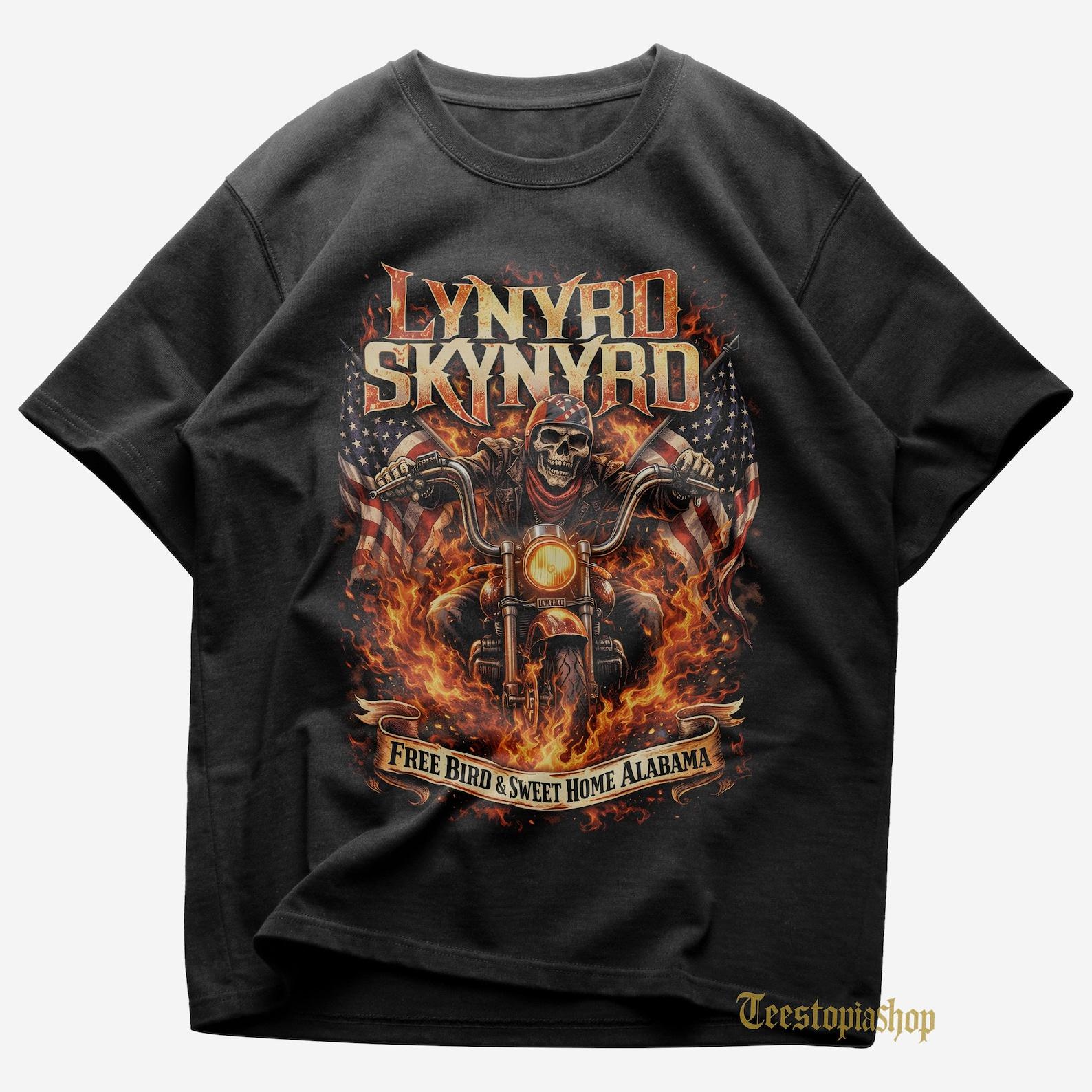 Lynyrd Skynyrd T shirt - Free Bird - Sweet Home Alabama - Lynyrd Skynyrd Merch - Unisex Rock Tee - Premium Music Apparel 3XL