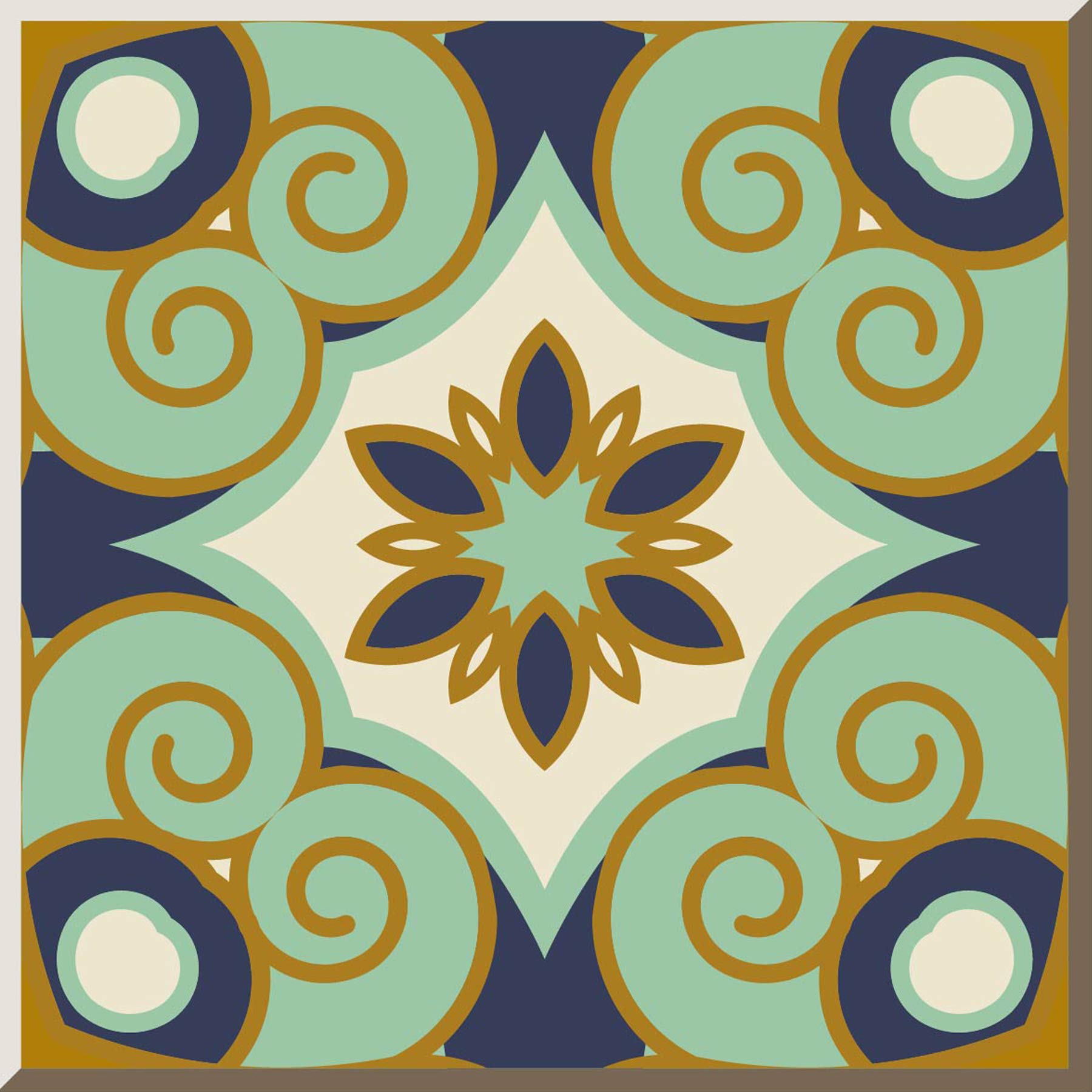 

Poromoro Portuguese Spanish Style Azulejo Tile Stickers Peel Stick Kitchen Bathroom Mosaic Tile Stickers Set & - & - & - 16-Piece ($5.9.20)