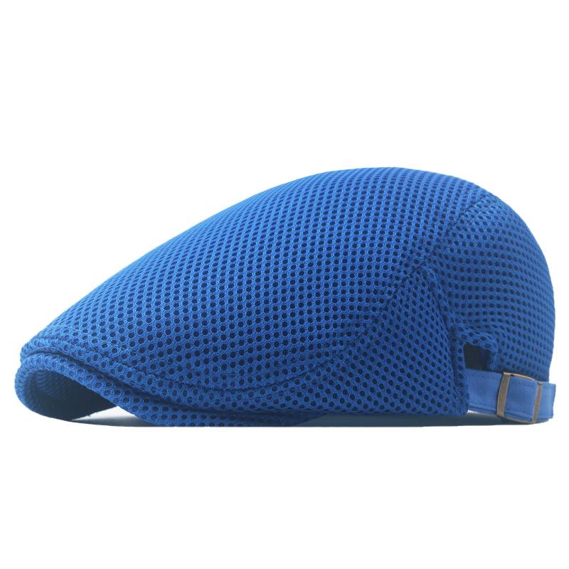 Berretto estivo in rete traforata berretto traspirante versione coreana da donna cappello da sole alla moda cappello forward da uomo tinta unita