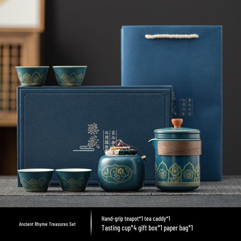 Portable Kung Fu Tea Set with Custom Logo - Ideal for Festivals, Corporate Gifts, and Outdoor Use