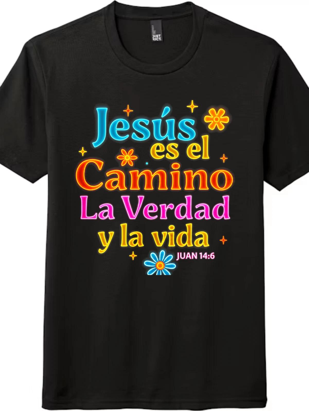 Spanish Scripture Tee, Jesus is the Way Truth Life, John 14:6, Unisex T-Shirt XXXL