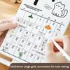 Cute One Month To View 2026 Desktop Calendar Cartoon Cat Reusable Holder Memo Notes Planner Learning Plan Calendar Office