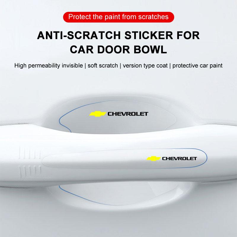 8 Stück Transparente Auto-Türgriffschale Kratzfester Schutzaufkleber für Chevrolet Cruze Equinox Captiva Trax Malibu Tahoe Impala Sonic