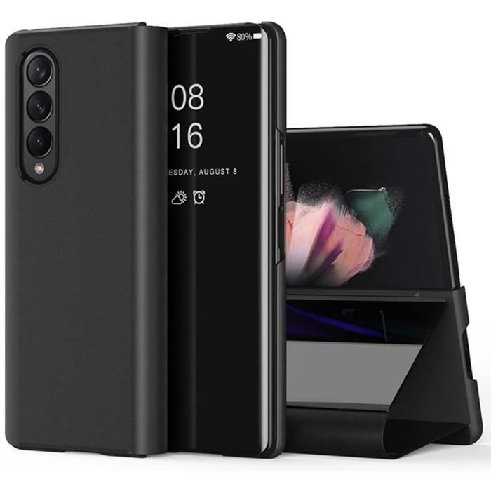 Case for Samsung Galaxy Z Fold 3 - BOOLING - Shockproof Protection Smart Case Clear View Black