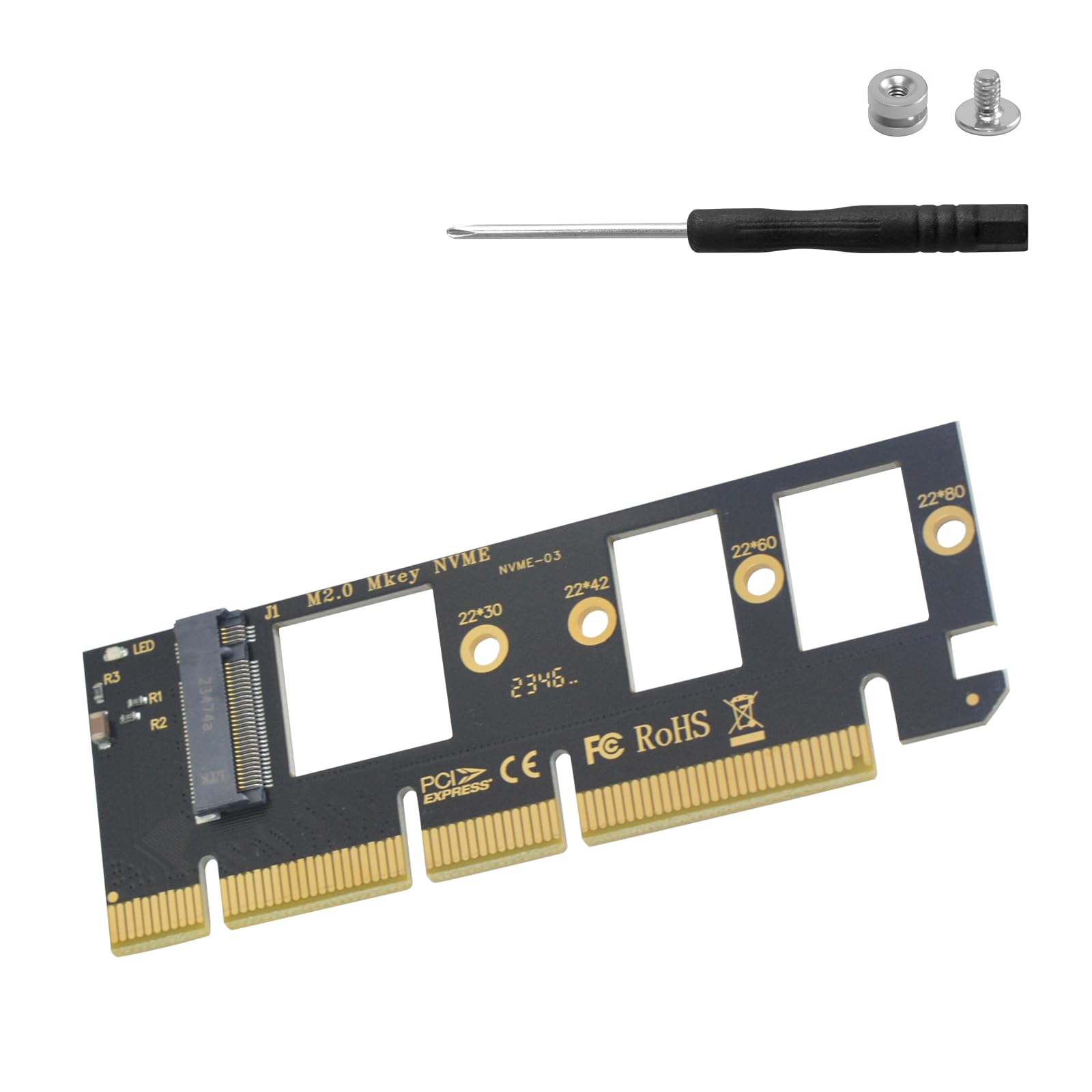 

Poyiccot NVME Converter PCIe NVMe x16 Converter PCIe X16 Bandwidth Slot PCIE SSD and GEN4 Full Install for Desktop PC M.2 Adapter, M.2 4.0 Adapter,