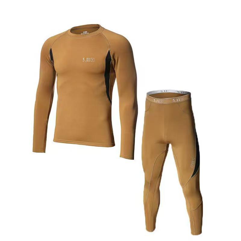 Men's Plus Velvet Warm Base Layer Set – Outdoor Autumn Top & Pants for Cold Protection
