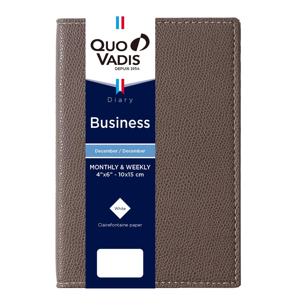 QUOVADIS 2026 Business/Club Diary Weekly Vertical 10x15cm Marron Glace qv00402mr